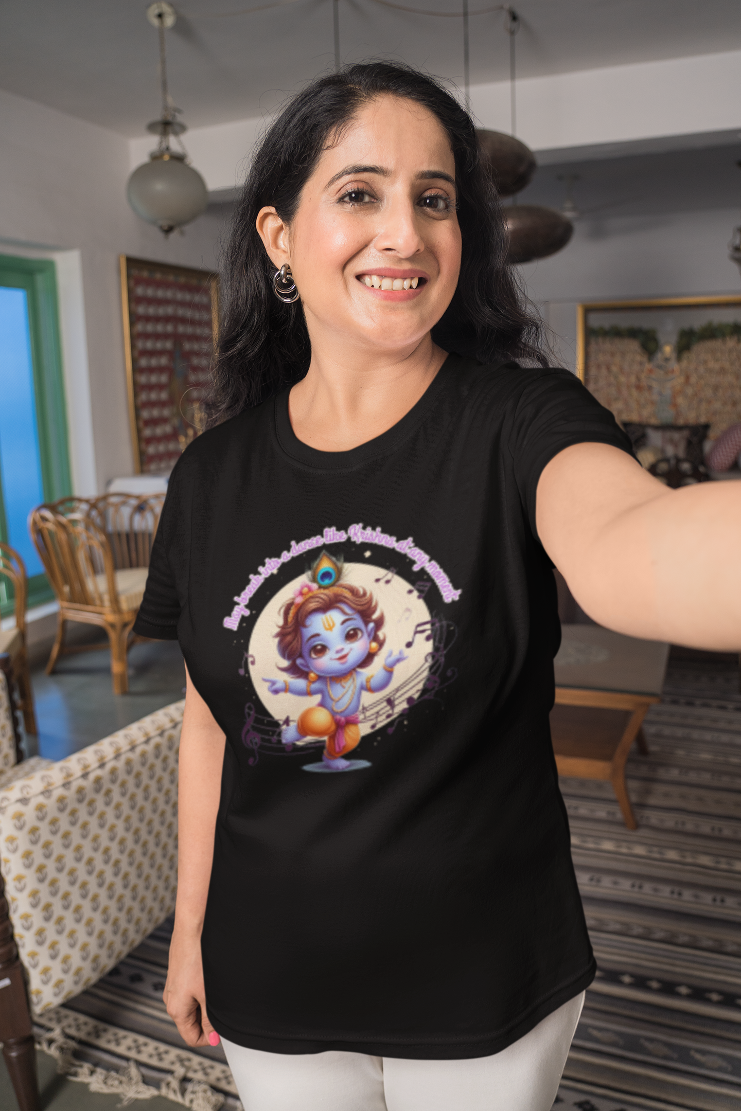 Dance Like Krishna Janmashtami Women T Shirts