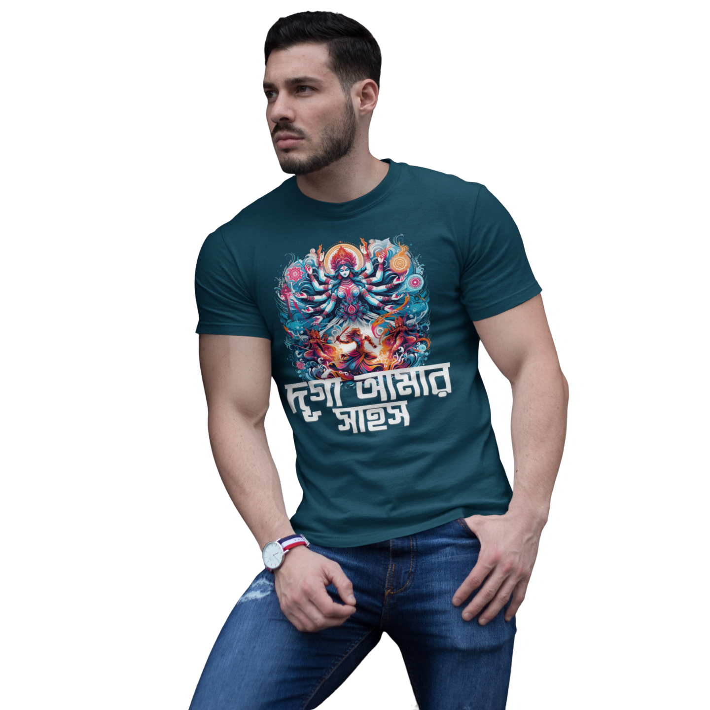 Durga Puja Bengali T Shirt For Men's