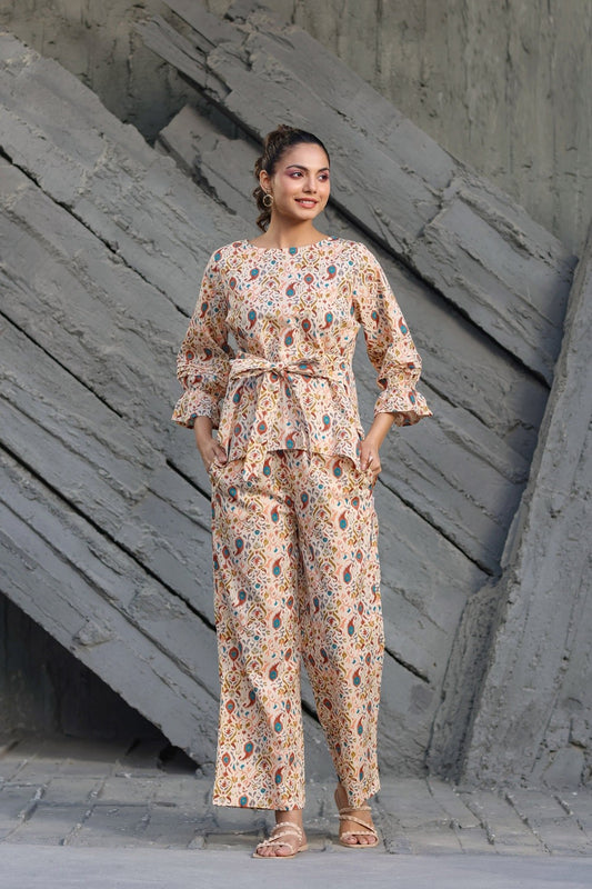 Floral Printed Co Ord Set For Women