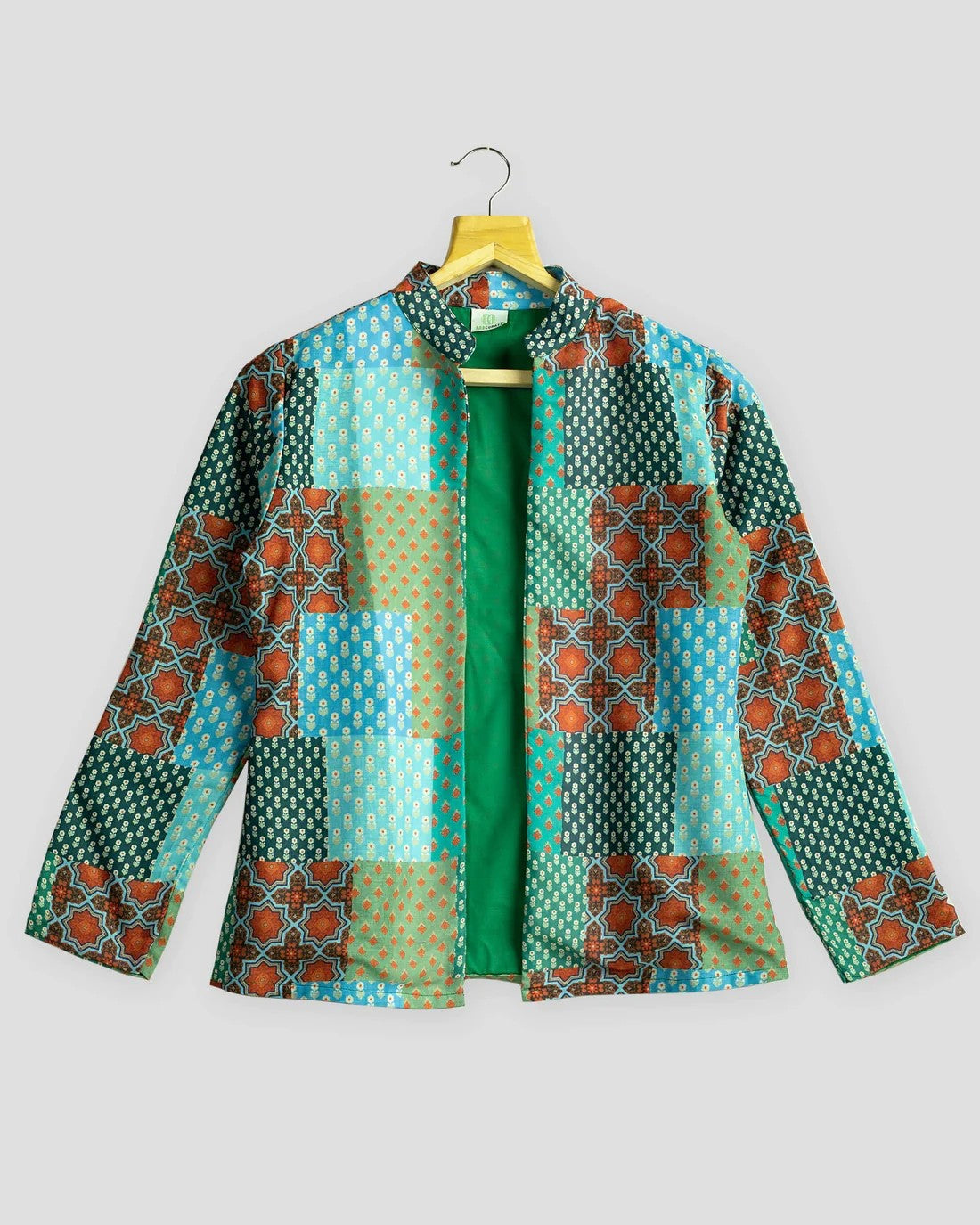 Olive Green Colour Printed Jacket For Women's