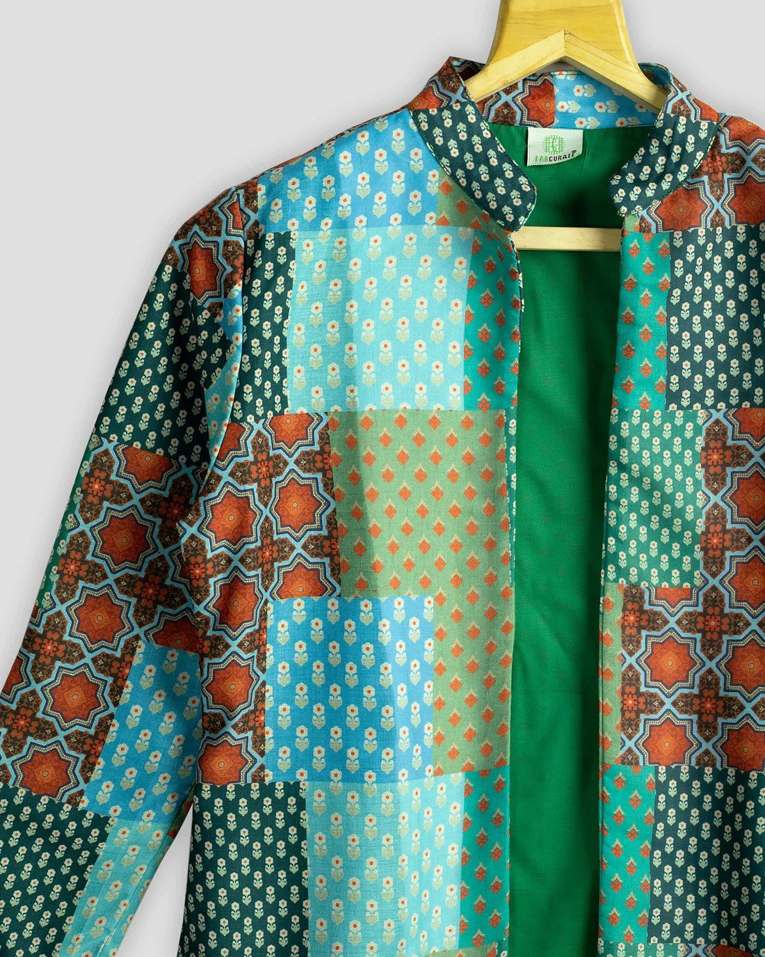 Olive Green Colour Printed Jacket For Women's