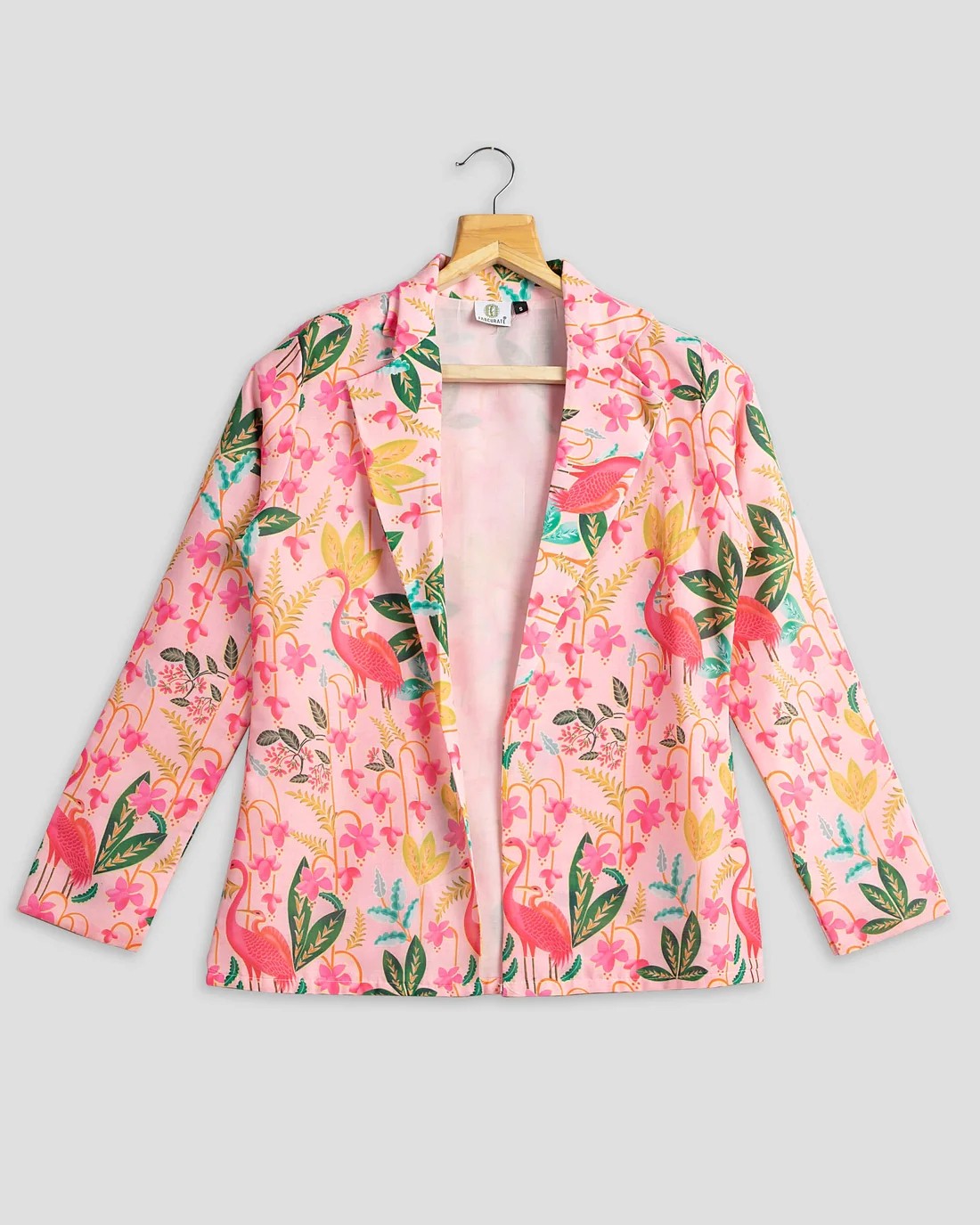 Pink Colour Floral Printed Jacket For Women's