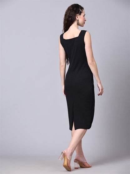 Women Bodycon Black Dress