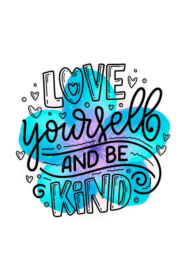 Love Yourself and Be Kind" Hooded Sweatshirt for Girls and Women