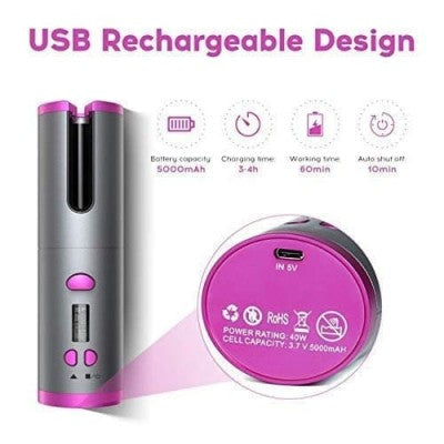 Wirless USB Auto Hair Curler