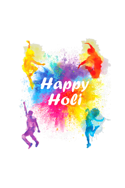 Happy Holi: Color Symphony with Dancing Powder Bursts