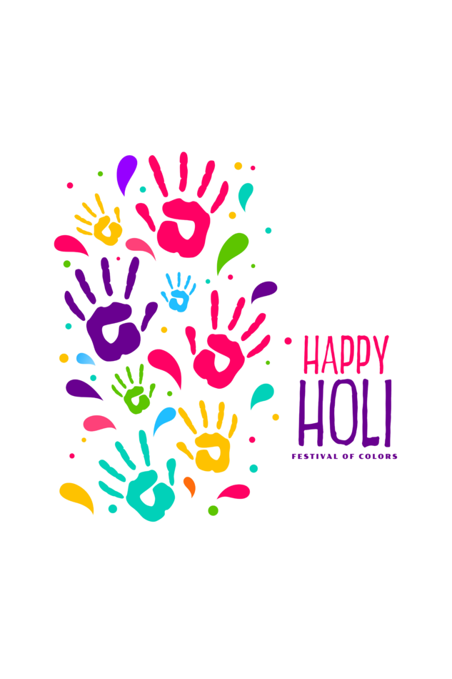 Happy Holi Handprints: Boys' Tee Celebrating Colorful Fun