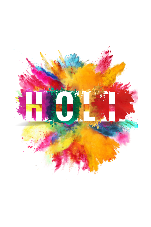 Joyful Holi Splash: Colorful Background Tee