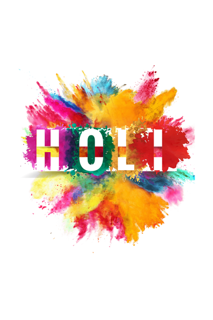 Joyful Holi Splash: Colorful Background Tee